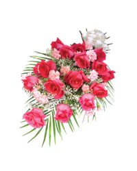 bouquet of roses and carnations