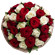 bouquet of red and white roses. Kharkiv