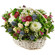 basket of chrysanthemums and roses. Kharkiv