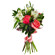 Bouquet of roses and alstroemerias with greenery. Kharkiv