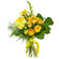 Yellow bouquet of roses and chrysanthemum. Kharkiv