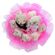 pink bouquet of plush toys